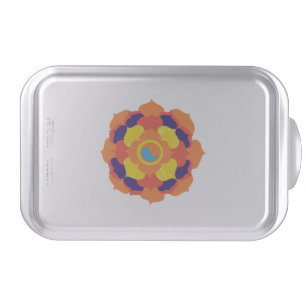 Colorful Lotus Flower Yin & Yang Mandala Cake Pan