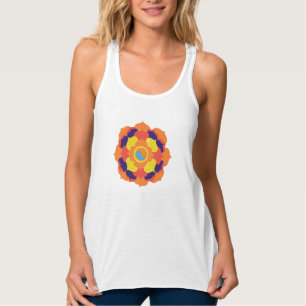 Colorful Lotus Flower Yin & Yang Mandala    Tank Top