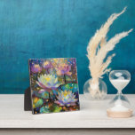 Colorful Lotus Flowers Blossoming in the Snow Plaque