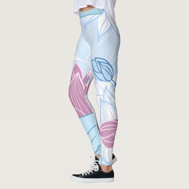 Colorful Lotus Leggings (Left)
