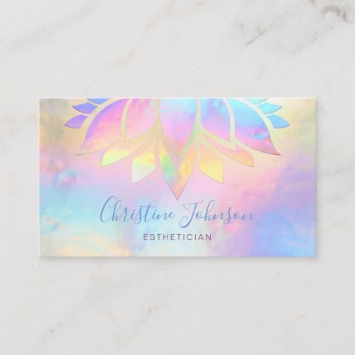 colorful lotus skincare beauty salon business card