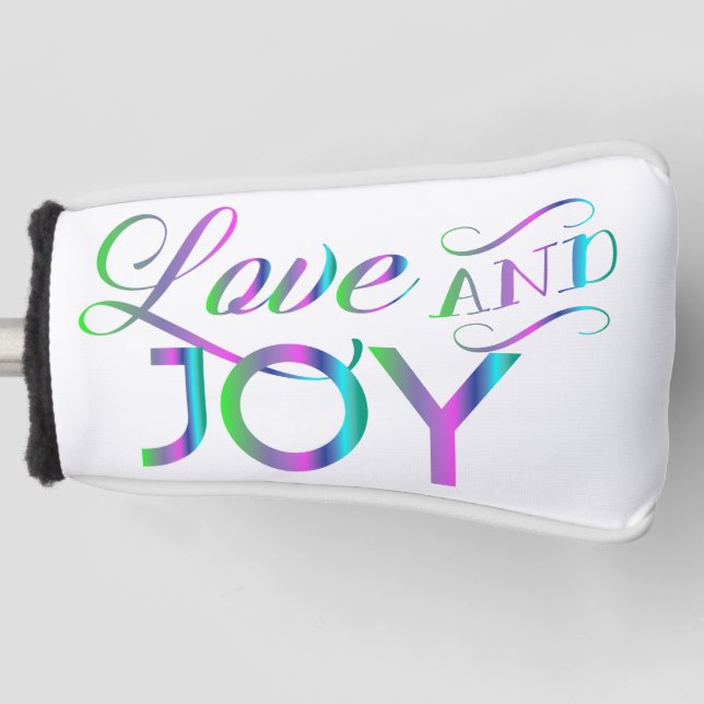 Colorful Love And Joy Golf Head Cover (Front)