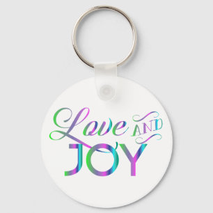 Colorful Love And Joy Keychain