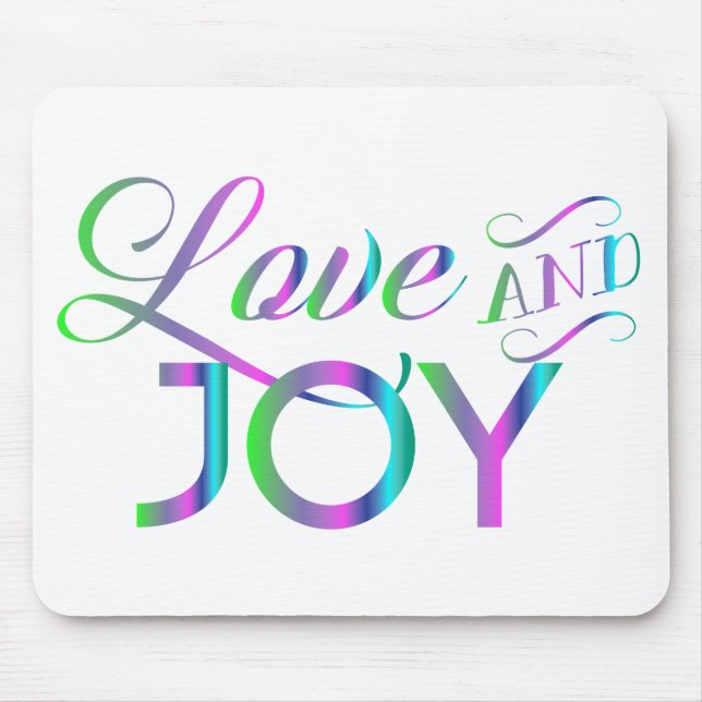 Colorful Love And Joy Mouse Pad (Front)