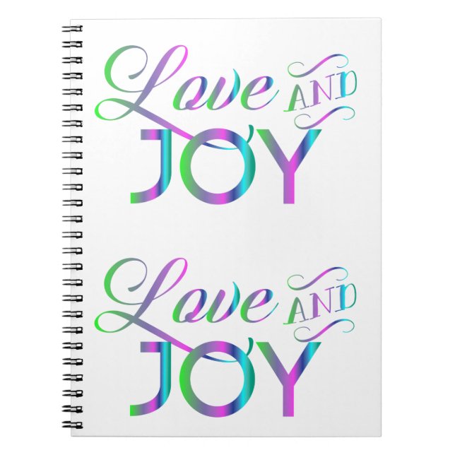 Colorful Love And Joy Notebook (Front)