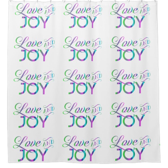 Colorful Love And Joy Shower Curtain (Front)