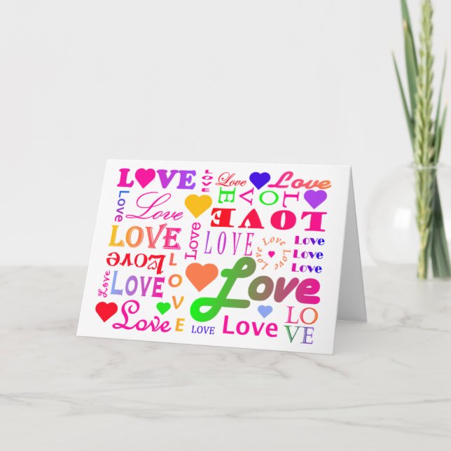 Colorful Love Card (Front)