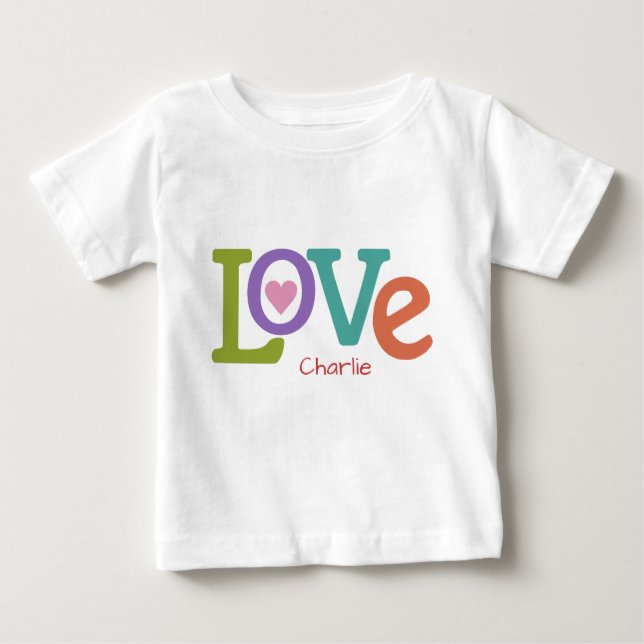 Colorful Love custom name shirts & jackets (Front)