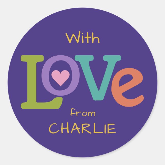 Colorful Love custom stickers (Front)