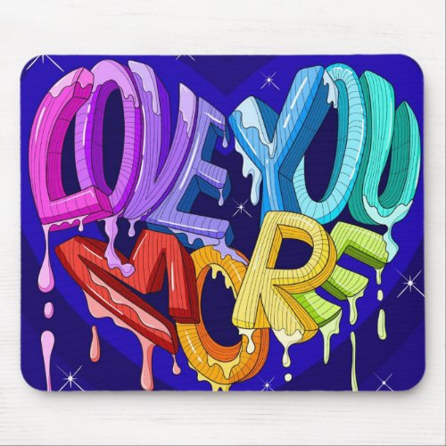 Colorful Love Declaration Mouse Pad