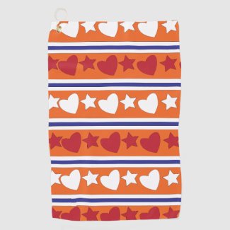 Colorful Love Hearts Star Stripes Pattern
