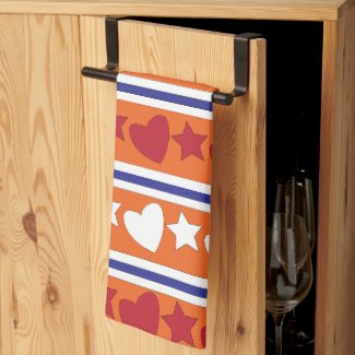 Colorful Love Hearts Star Stripes Pattern