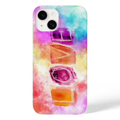 Colorful Love in Watercolor Case-Mate iPhone 14 Case