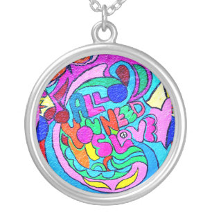 colorful love necklace