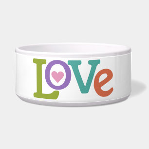 Colorful Love pet bowls
