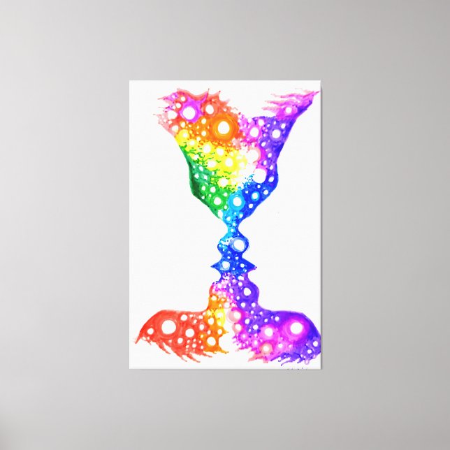 Colorful love poster canvas print (Front)