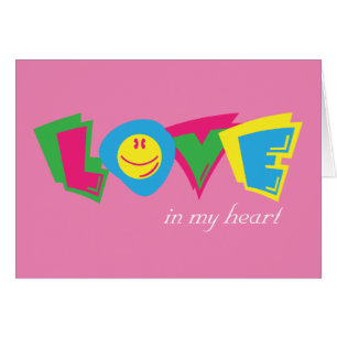 Colorful love sign cards