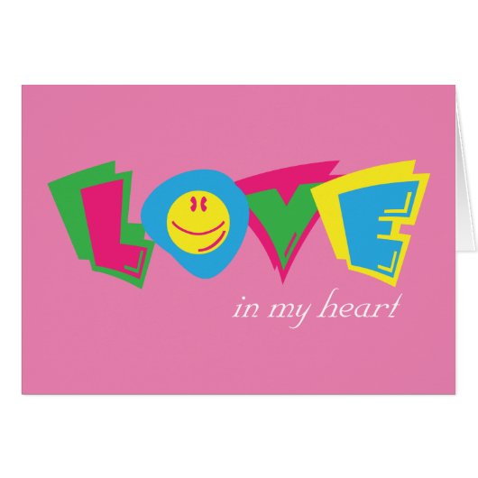 Colorful love sign cards (Front Horizontal)