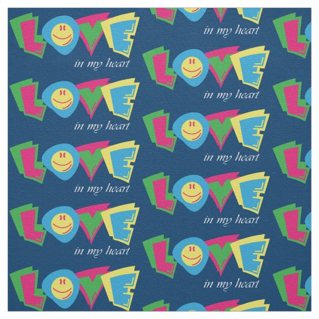 Colorful love sign fabric (Swatch)