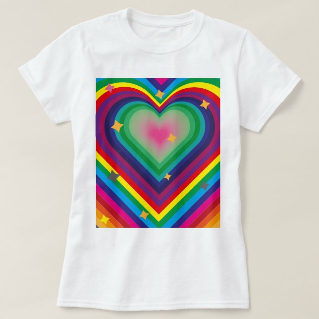 Colorful Love T-Shirt for Women (Design Front)