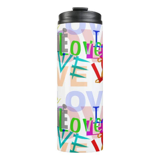 Colorful LOVE  Thermal Tumbler (Front)
