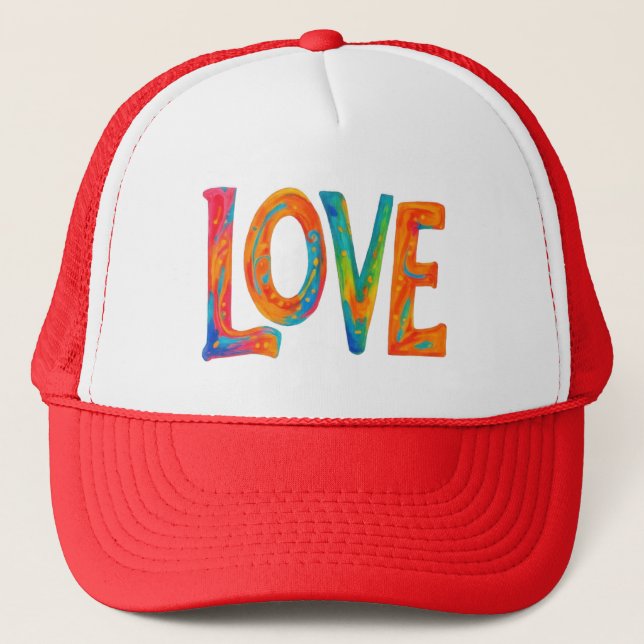 Colorful Love Word Hat (Front)