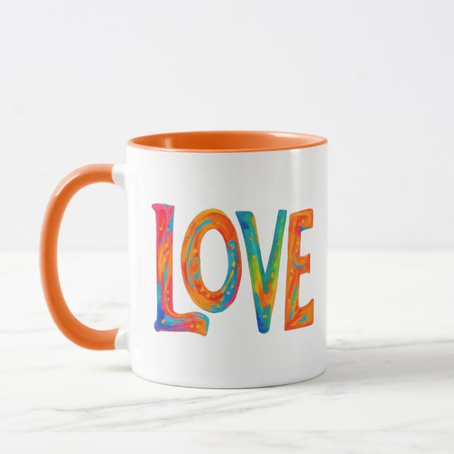 Colorful Love Word Mug (Left)