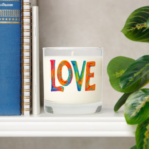 Colorful Love Word Scented Candle