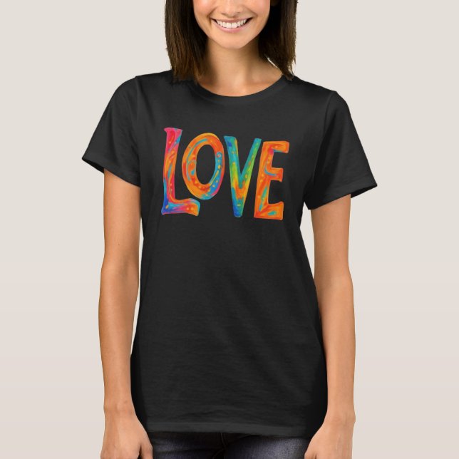 Colorful Love Word T-Shirt (Front)
