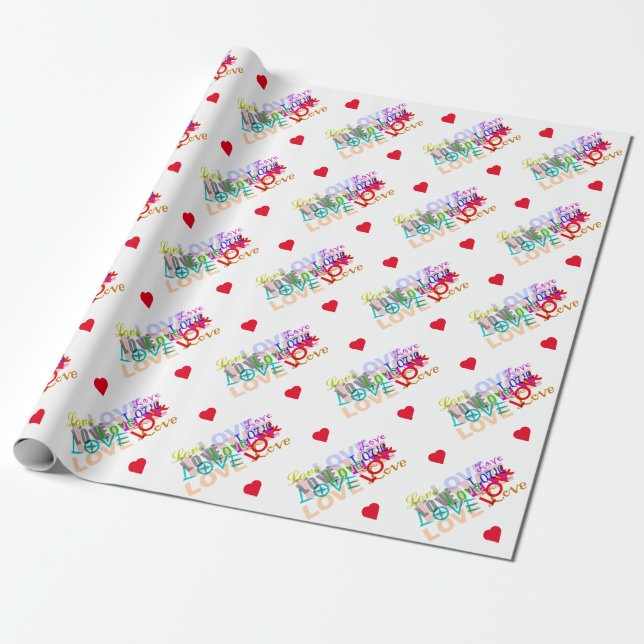 Colorful LOVE  Wrapping Paper (Unrolled)