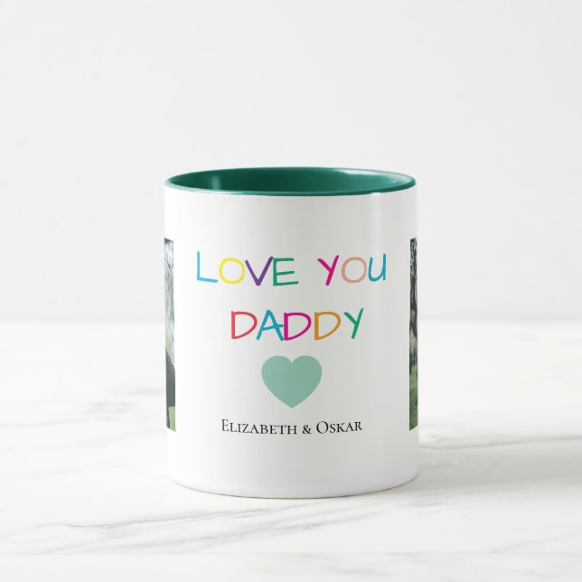 Colorful "Love You Daddy"  – Fun & Heartfelt Gift  Mug (Center)