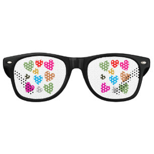 Colorful Lovely Hearts - Love comes in all colors! Retro Sunglasses