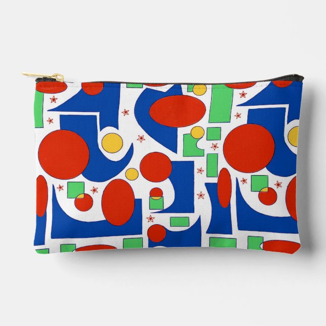 Colorful lovely patterns pouch  (Front)