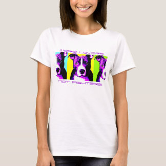 Colorful Lovers Not Fighters Pit Bull Shirt
