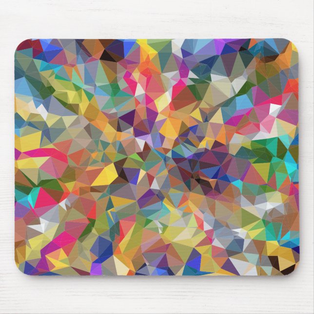 Colorful Low Poly Mouse Pad (Front)