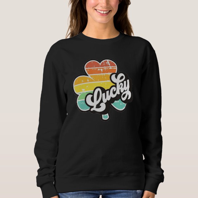 Colorful Lucky Shamrock Sweatshirt (Front)