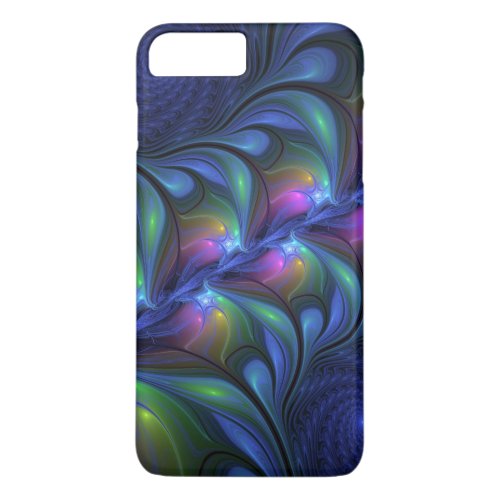 Colorful Luminous Abstract Blue Pink Green Fractal iPhone 8 Plus7 Plus Case