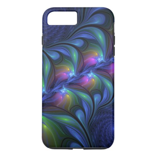 Colorful Luminous Abstract Blue Pink Green Fractal iPhone 8 Plus7 Plus Case