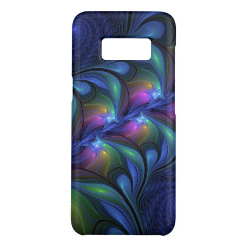 Colorful Luminous Abstract Blue Pink Green Fractal Case_Mate Samsung Galaxy S8 Case