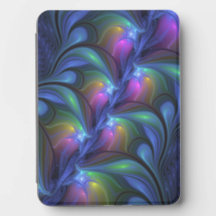 Colorful Luminous Abstract Blue Pink Green Fractal