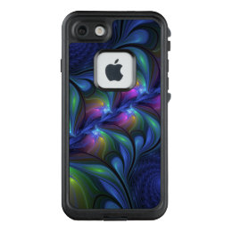 Colorful Luminous Abstract Blue Pink Green Fractal LifeProof FRĒ iPhone 7 Case