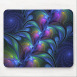 Colorful Luminous Abstract Blue Pink Green Fractal Mouse Pad<br><div class="desc">Fractal Art,  modern,  abstract and luminous.
Design for your mouse pad and more.</div>