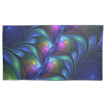 Colorful Luminous Abstract Blue Pink Green Fractal