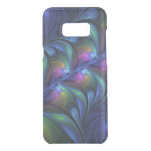 Colorful Luminous Abstract Blue Pink Green Fractal Uncommon Samsung Galaxy S8+ Case