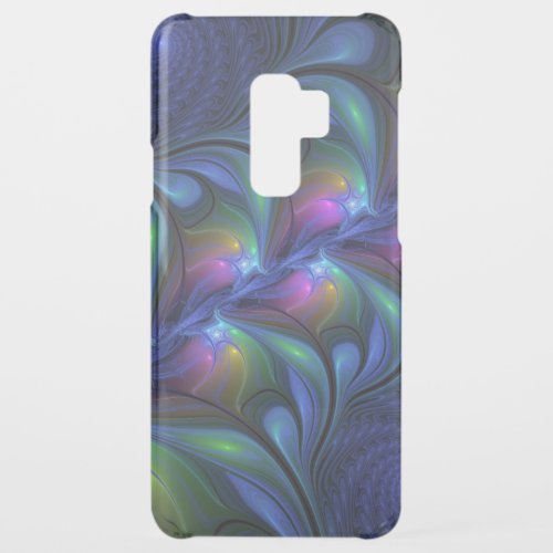 Colorful Luminous Abstract Blue Pink Green Fractal Uncommon Samsung Galaxy S9 Plus Case