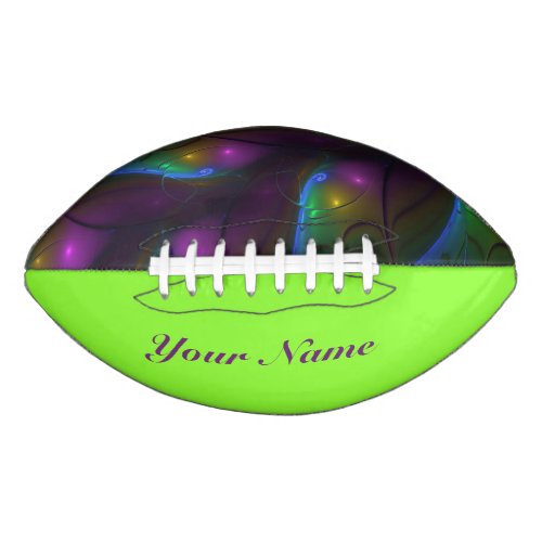 Colorful Luminous Abstract Modern Fractal Art Name Football