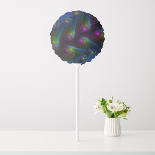 Colorful Luminous Abstract Modern Trippy Fractal Balloon