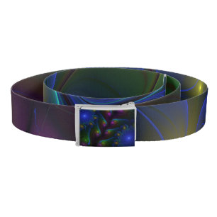 Colorful Luminous Abstract Modern Trippy Fractal Belt