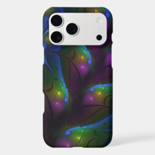Colorful Luminous Abstract Modern Trippy Fractal iPhone 17 Pro Max Case