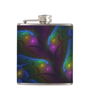 Colorful Luminous Abstract Modern Trippy Fractal Flask